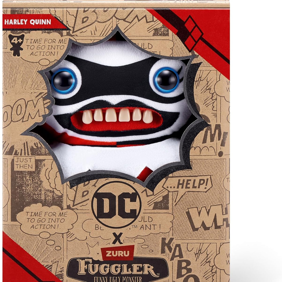 DC by ZURU Funny Ugly Monster, Plush, Collectible, Toy (Harley Quinn)